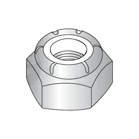 Newport Fasteners Nylon Insert Lock Nut, 1-3/8"-6, Steel, Grade A, Zinc Plated, 10 PK 125644-PR-10